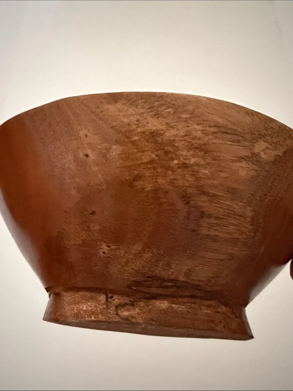 Artisan Signed Carved Rainforest Wood Decorative Bowl Belize Jaguar Mahogany